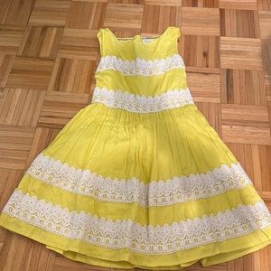 Yellow Lace Boden Dress